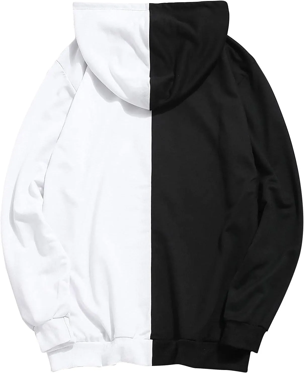 Ymosrh Men's Novelty Hoodies Sweatshirt Long Sleeve Color Block Hoodie Pullover Sweaters, S-2XL