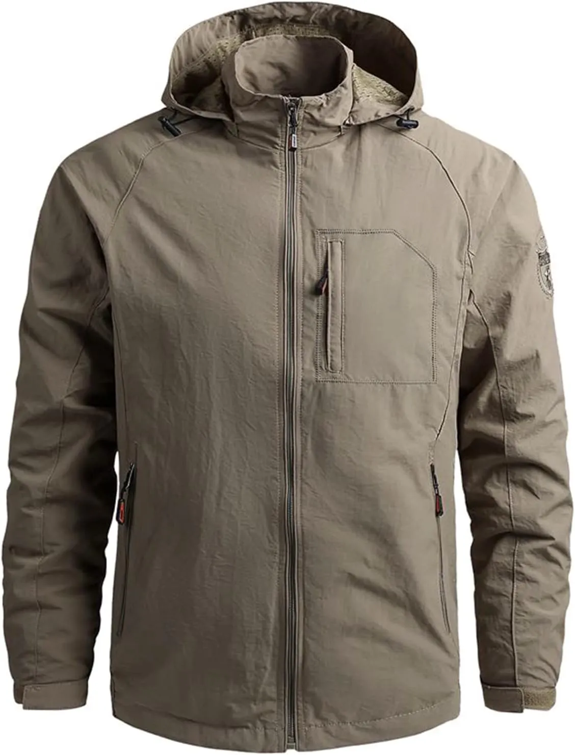 Ymosrh Mens Winter Jackets Long Sleeve Hooded Sweatshirt Tops Blouse Mountaineering Jacket Coats and Jackets Fashion