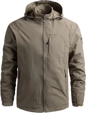 Ymosrh Mens Winter Jackets Long Sleeve Hooded Sweatshirt Tops Blouse Mountaineering Jacket Coats and Jackets Fashion