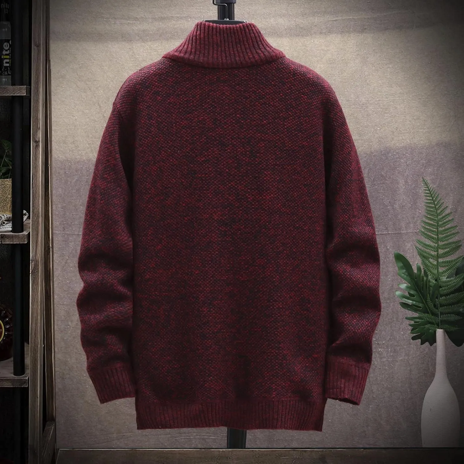 Ymosrh Winter Coats for Men Autumn and Men's Fashion Loose Cardigan Warm Lapel Hooded Jacket Sweater Mens Coats
