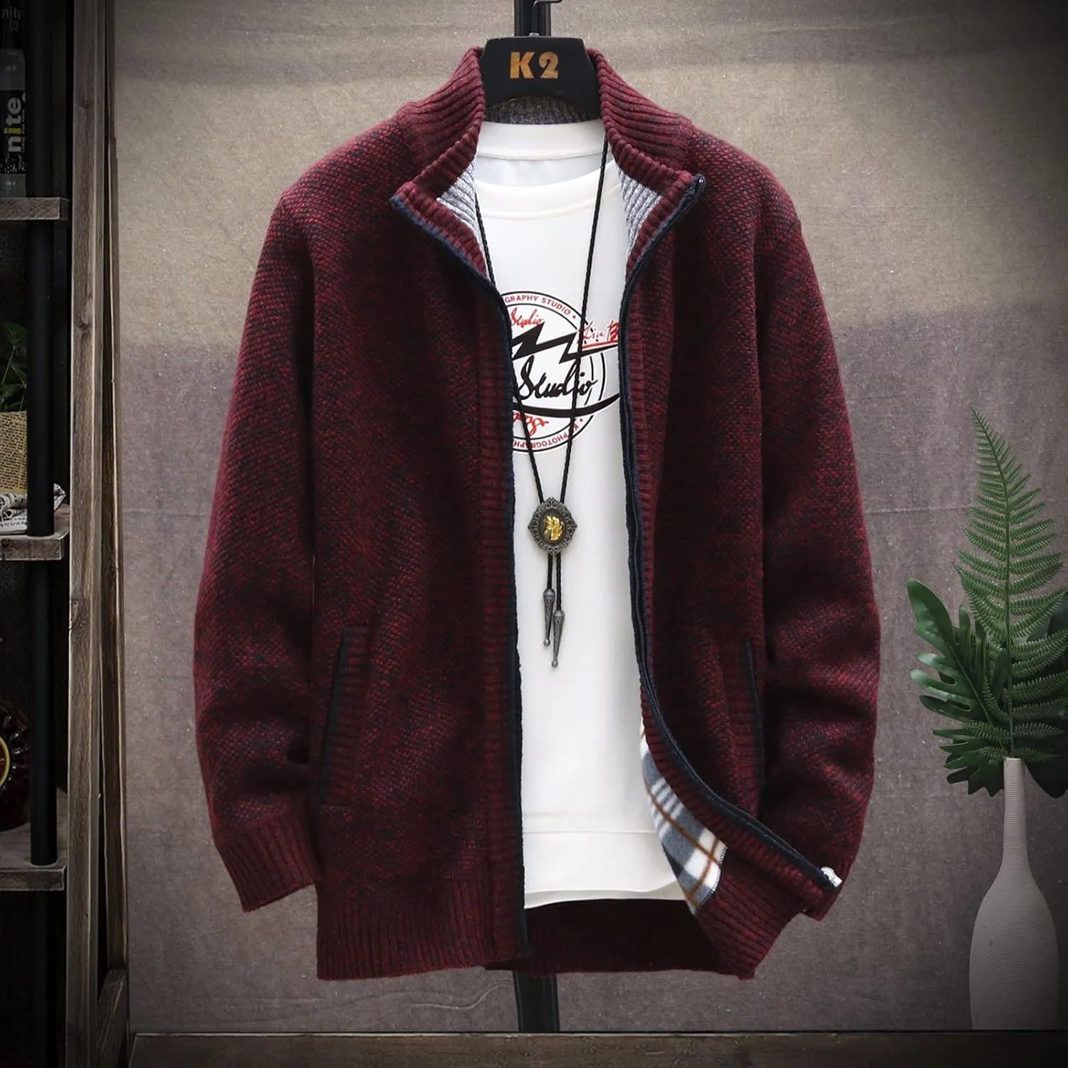 Ymosrh Winter Coats for Men Autumn and Men's Fashion Loose Cardigan Warm Lapel Hooded Jacket Sweater Mens Coats
