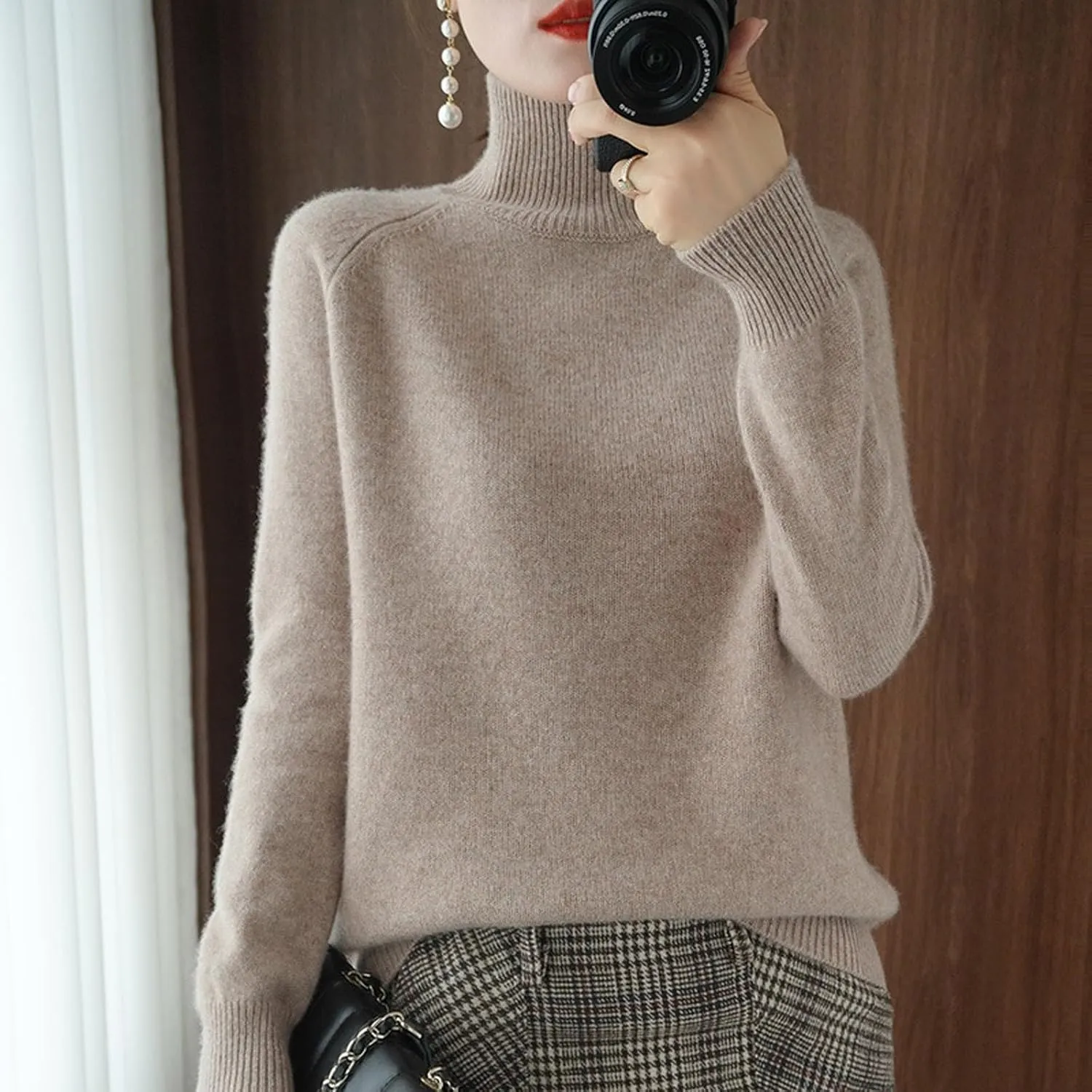 Ymosrh Women's Casual Sweaters Fall Winter Sweaters Oversized Long Batwing Sleeve Casual Pullover Sweater Tops, M-2XL