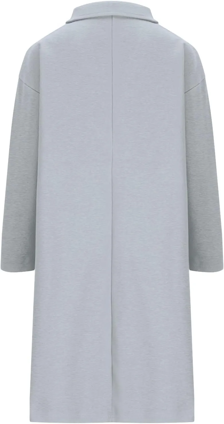 YRAETENM Womens Casual Jackets Single Breasted Notched Lapel Collar Wool Blend Overcoat Lightweight Solid Color Trench Coats
