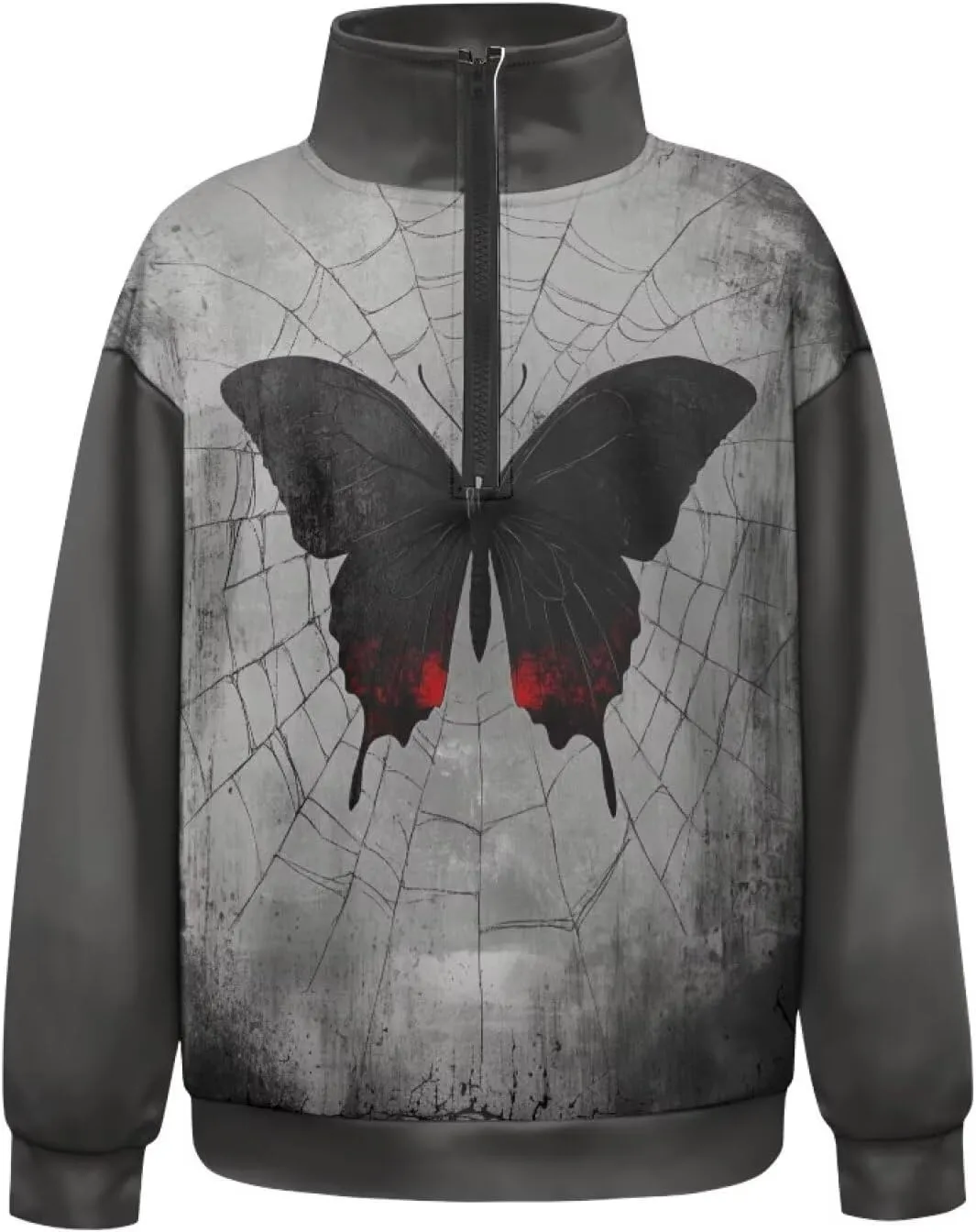 Ystardream Oversized Quarter Zip Sweatshirt Women Half Zip Hoodies Loose Fit