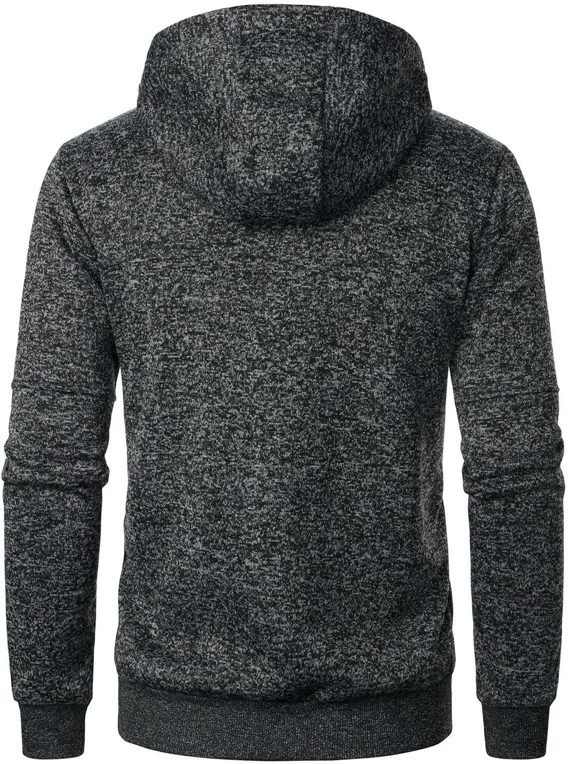 Zip Up Hoodie Men Full-Zip Fleece Lined Sweaters Knit Regular Fit Casual Sweater Hooded Coat wiht Pocket