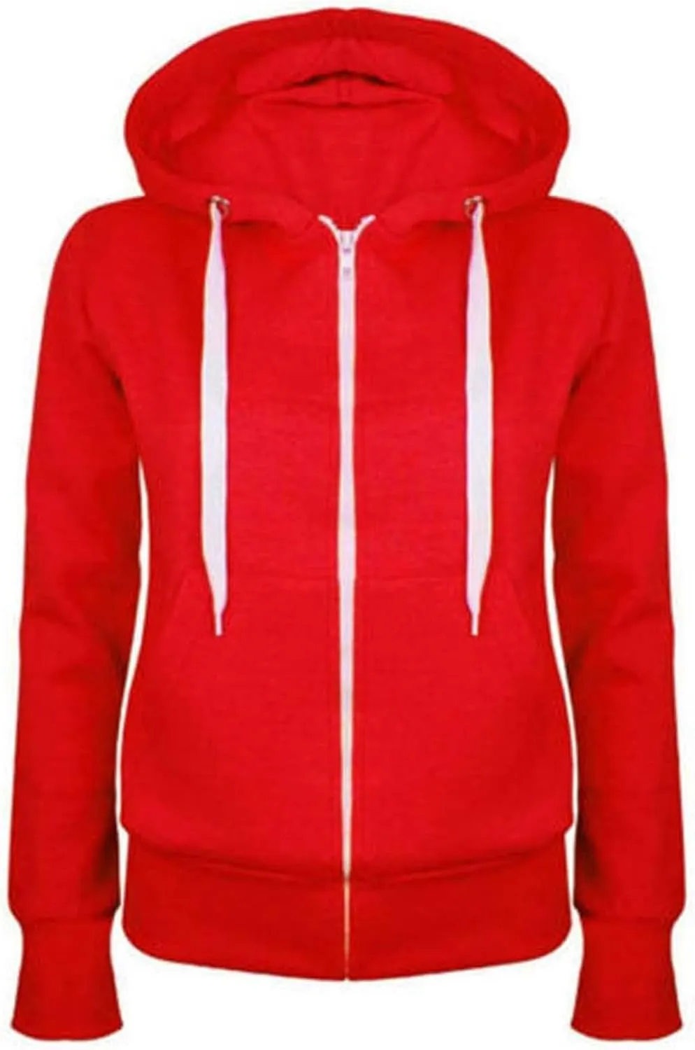 Zip-Up Hoodie Womens Long Sleeve Lightweight Hooded Jacket Trendy Fall Thin Solid Color-Block Plus Size Sweatshirts